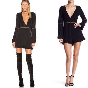 For love and lemons lilou romper in black